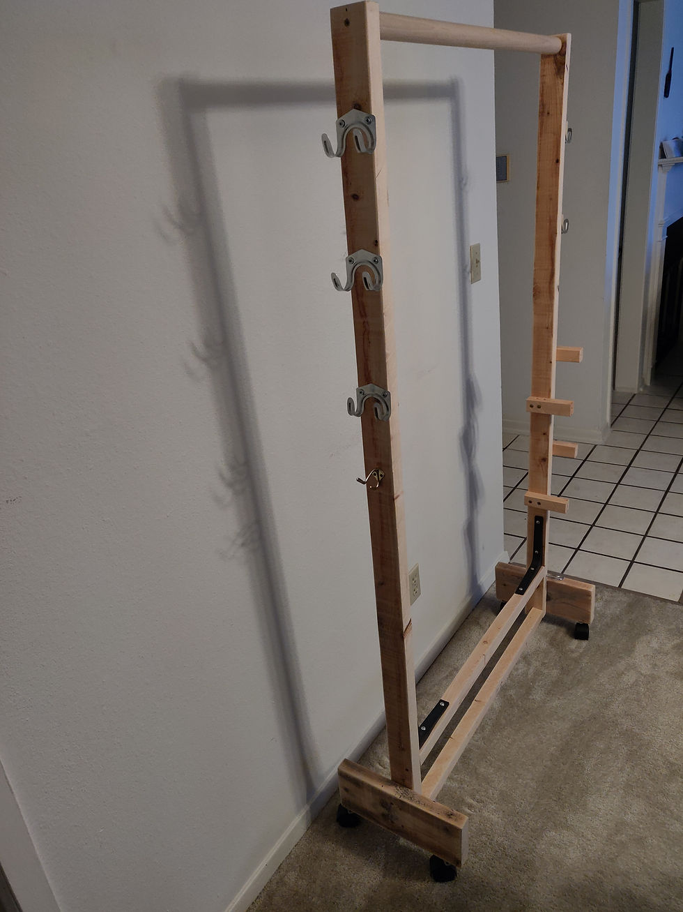 Thumbnail: Rolling Full Sized Coat rack w/ umbrella holder