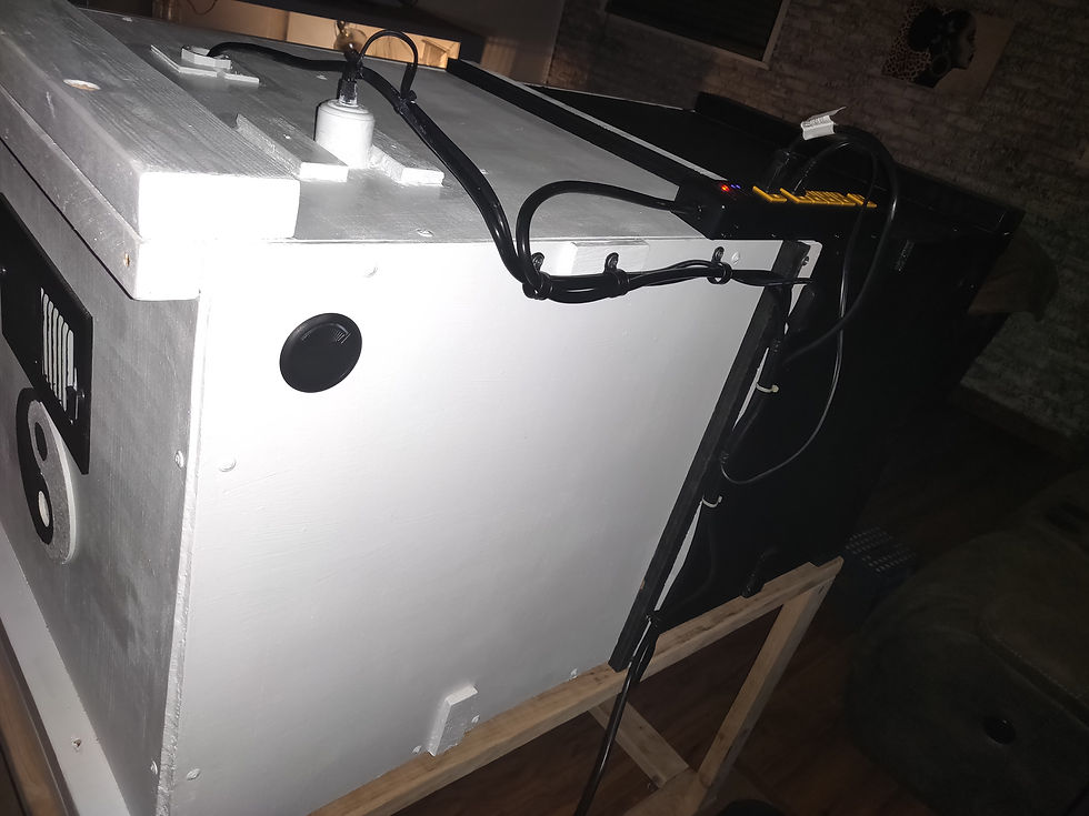 Thumbnail: 6 socket surge protector and wire routing