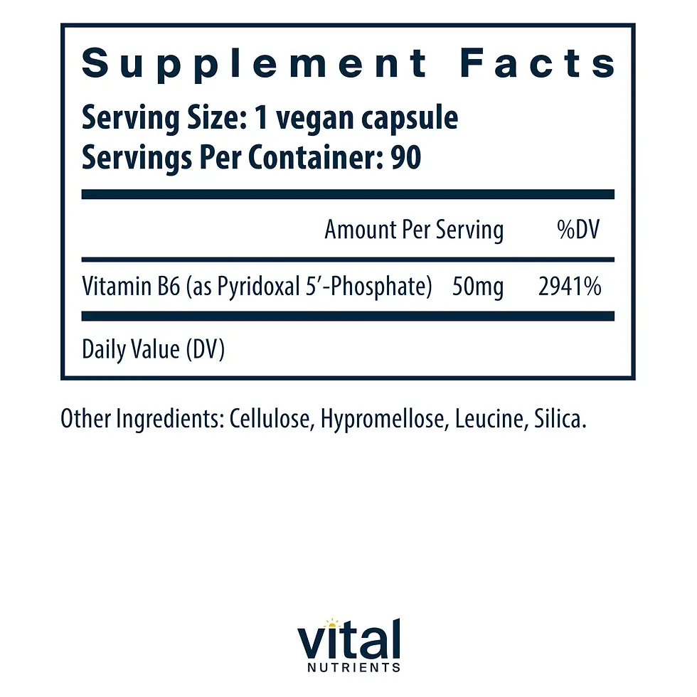 Thumbnail: Vitamin B6 P5P  50 mg.x 60 Capsules
