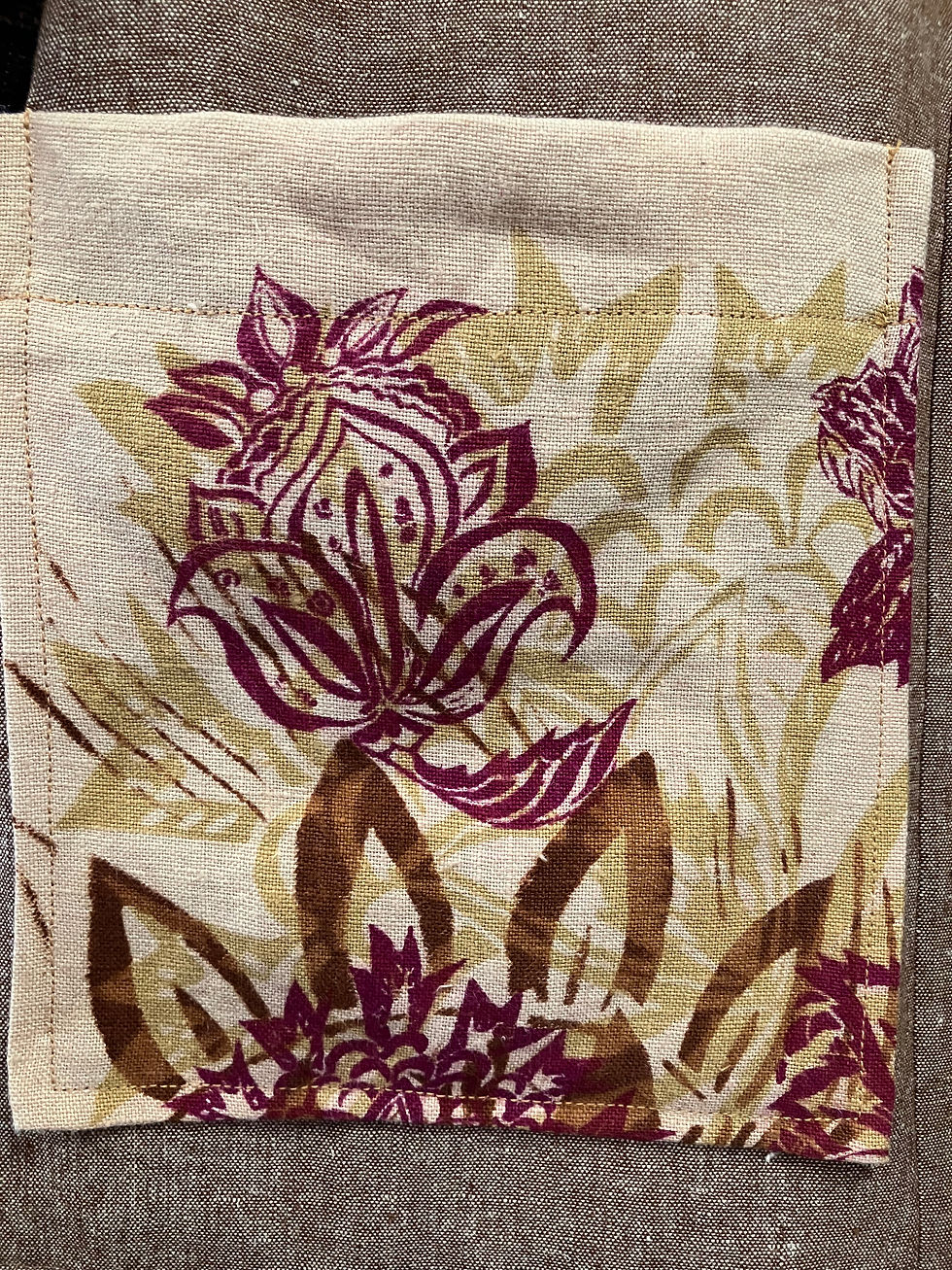 Thumbnail: Warm Tan Jacket with natural dye printed pockets