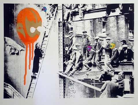 Static, artist, Going once, signed screenprint, for sale