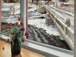 Tulips and Ice-Bound Bridge