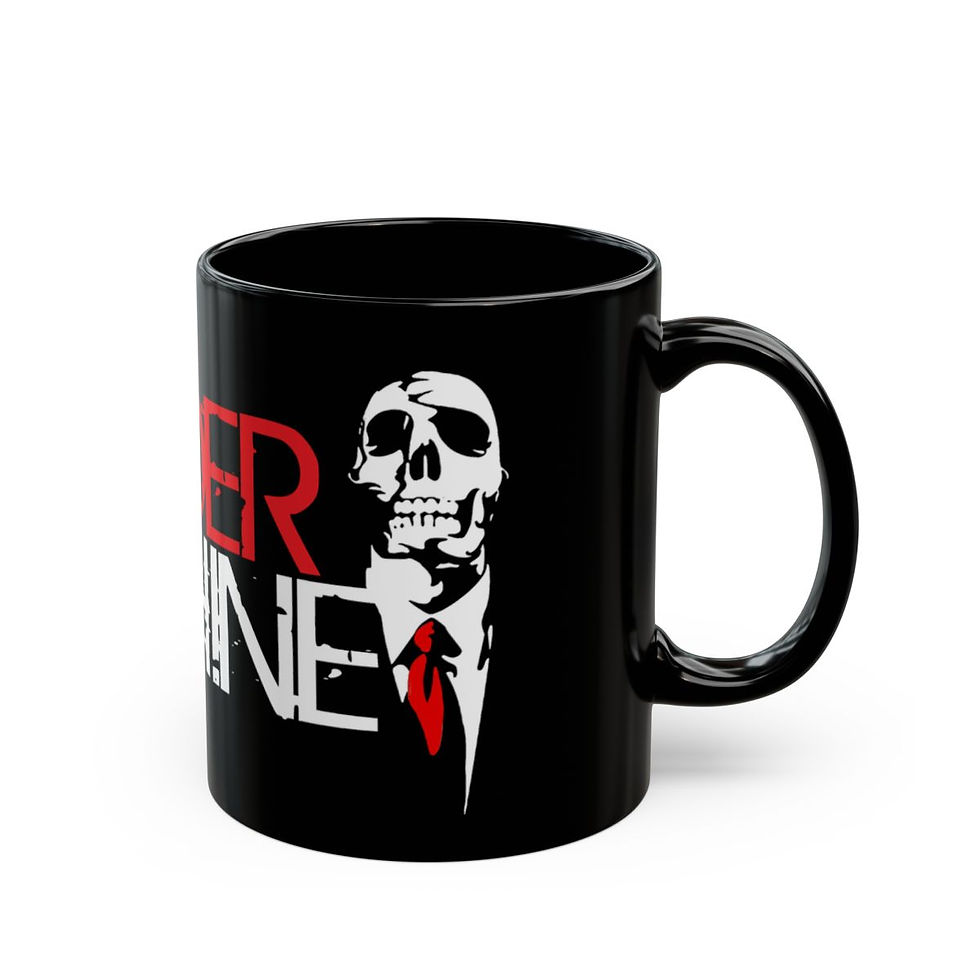 Thumbnail: Murder Machine - Skull & Tie | 11oz Black Mug