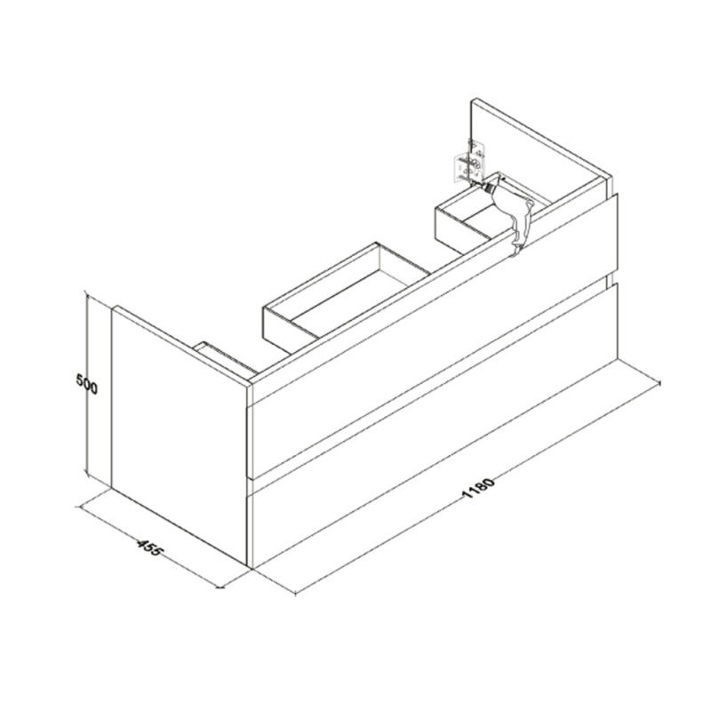 Miniaturbild: Badezimmer Unterschrank 120 cm Grau matt