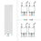 Miniaturbild: Vertikal Heizkörper Design Plan Wand Mittlenaschluss T22 2000 x 600 (HxB)-2263W