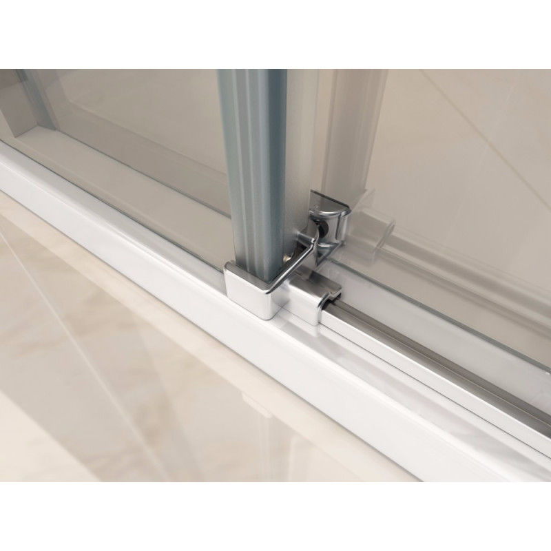 Miniaturbild: Begehbare 90x120x195cm Duschkabine Eckdusche Schiebetür Klarglas 8mm