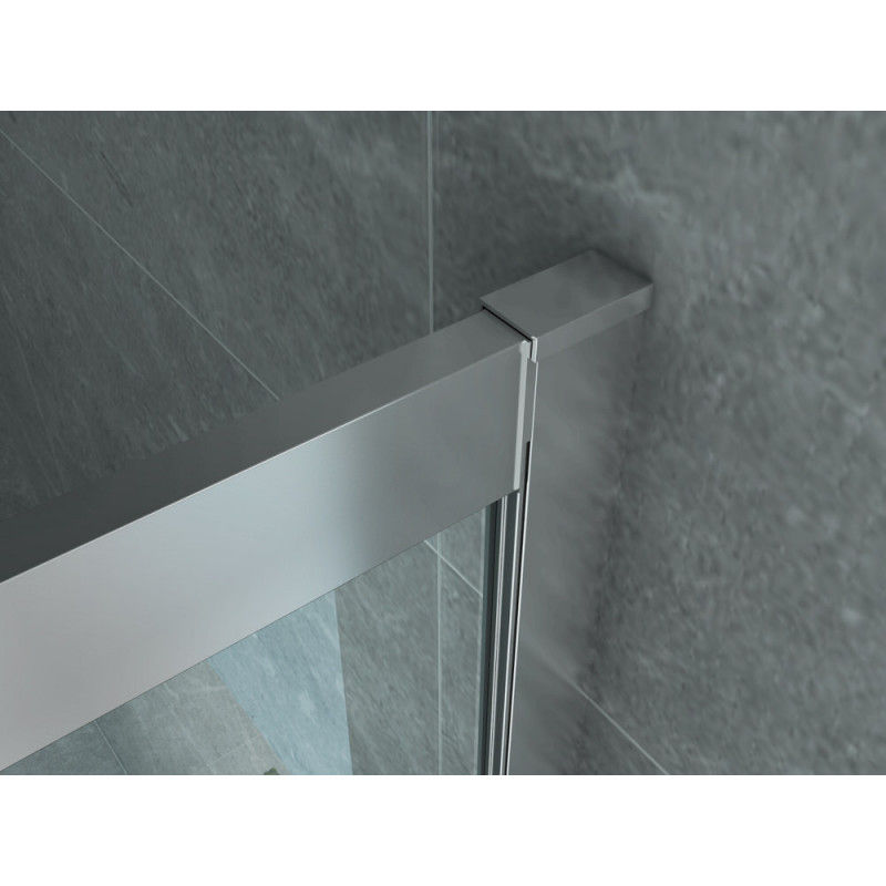 Miniaturbild: Duschkabine 80x80x195 Eckeinstieg Schiebetüren Rahmen Chrom cm