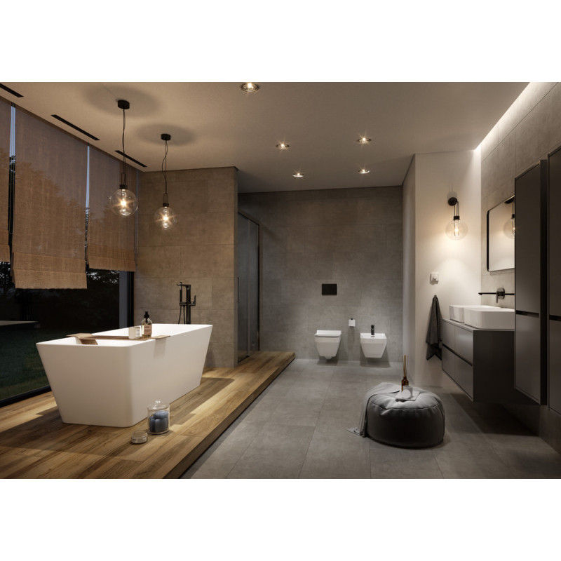 Miniaturbild: Freistehende Rechteck Acryl Badewanne 162x72 cm