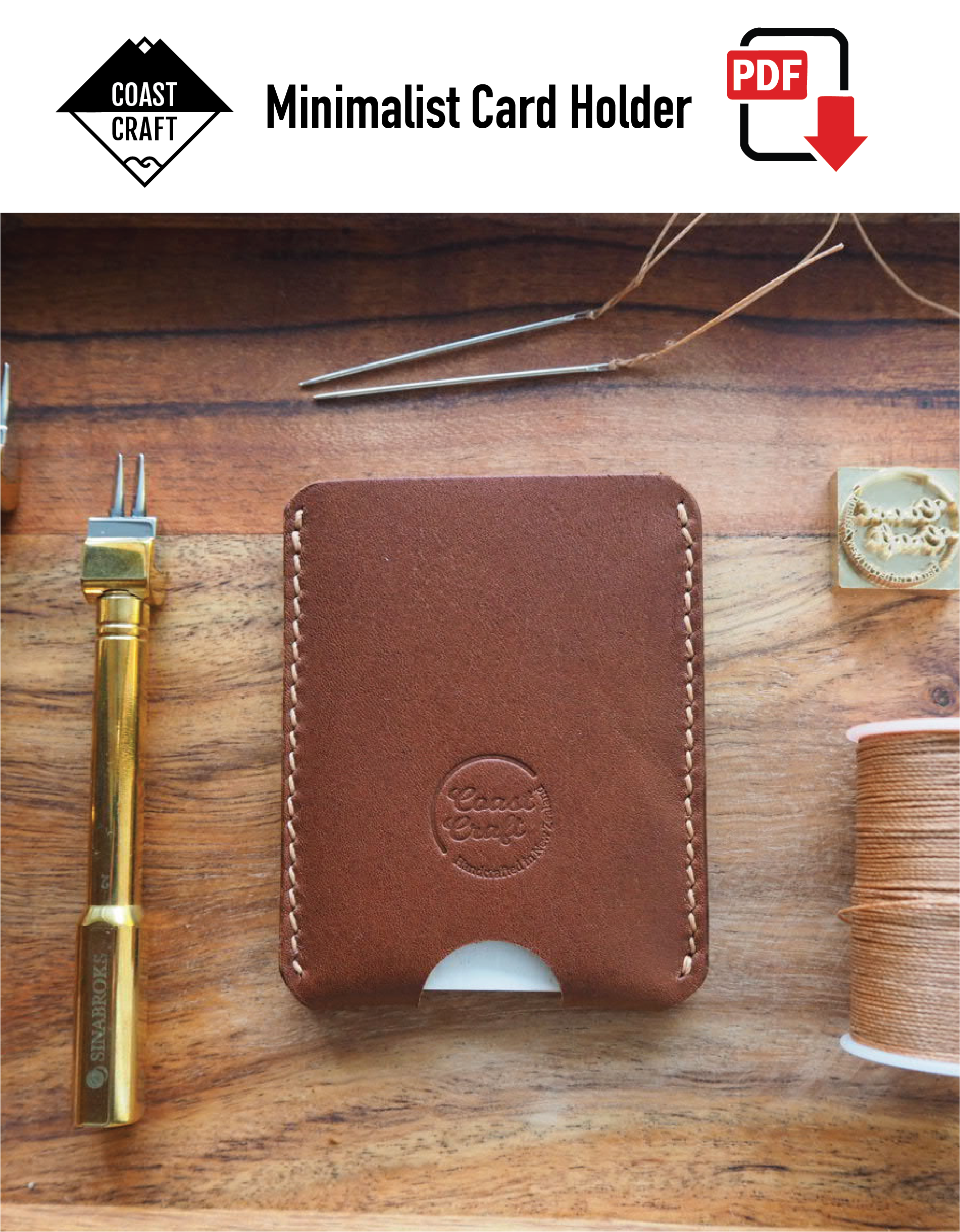 PDF wallet pattern - No.0 Most Minimalist Card Holder