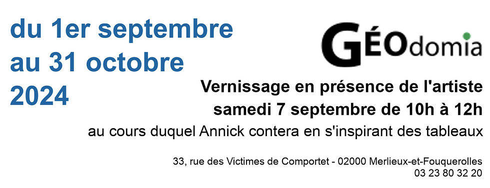 Vernissage le 7 septembre 10h-12h