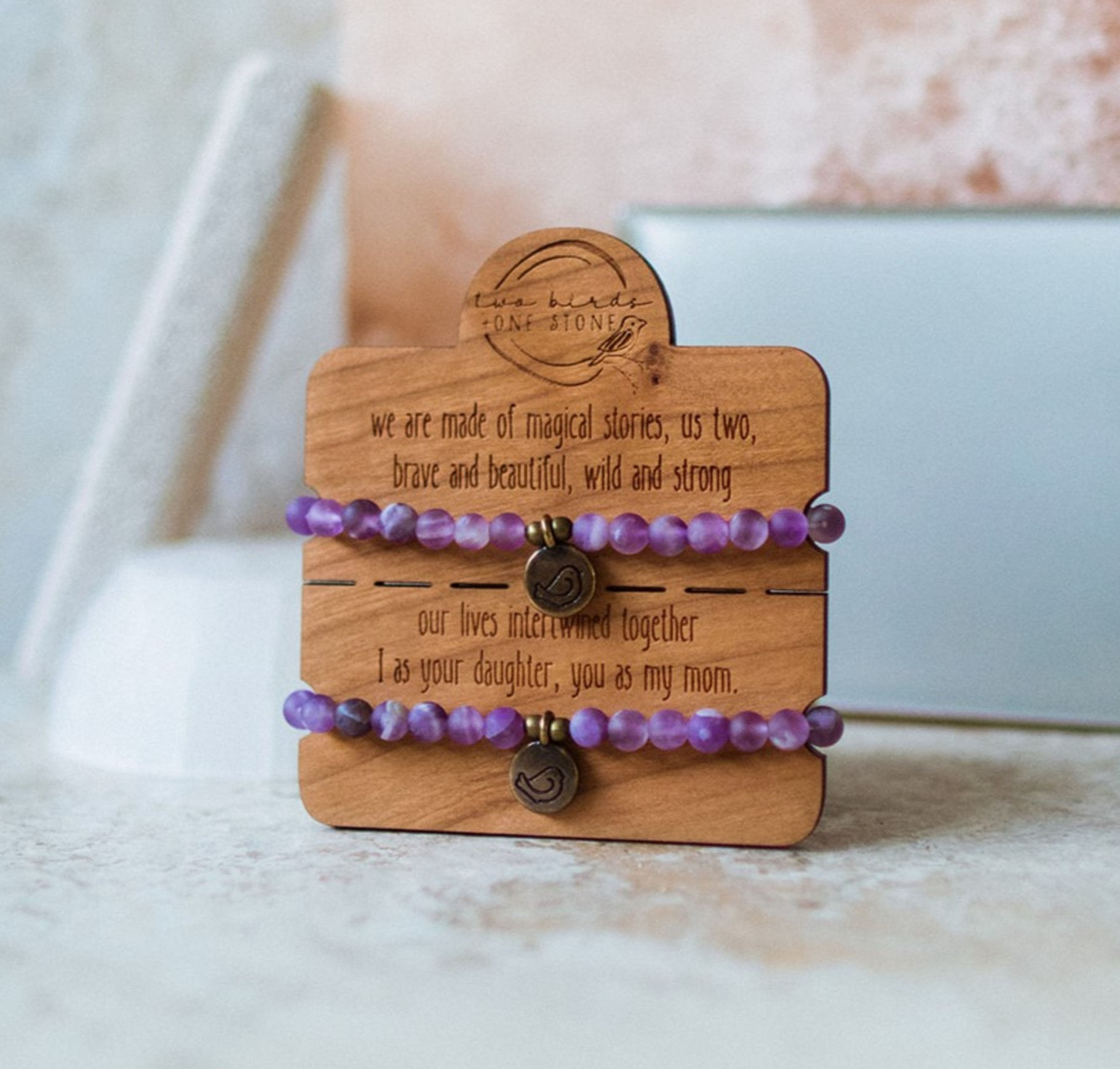 Two Birds + One Stone Snap n' Share BFF Bracelet Amethyst