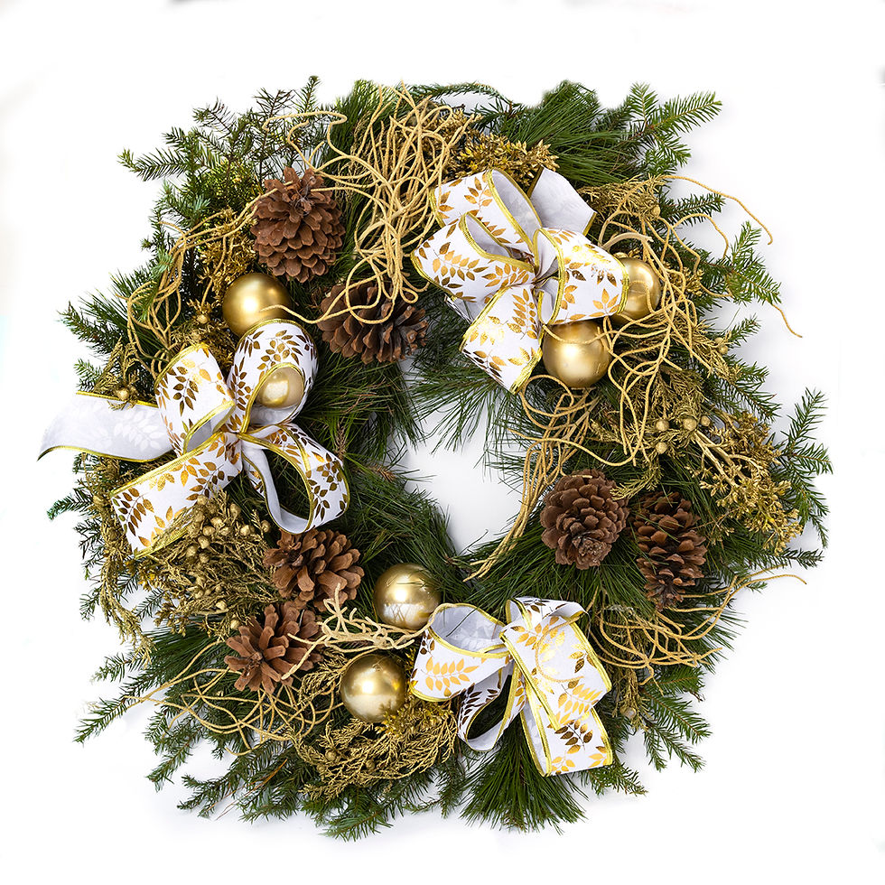 Corona navideña felices fiestas