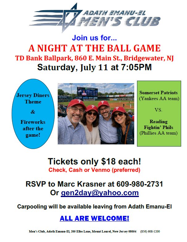 Men's Club Night at the ball Game