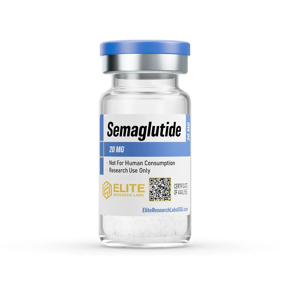 Thumbnail: Semaglutide 20mg research peptide vial – lyophilized powder | Elite Research Labs