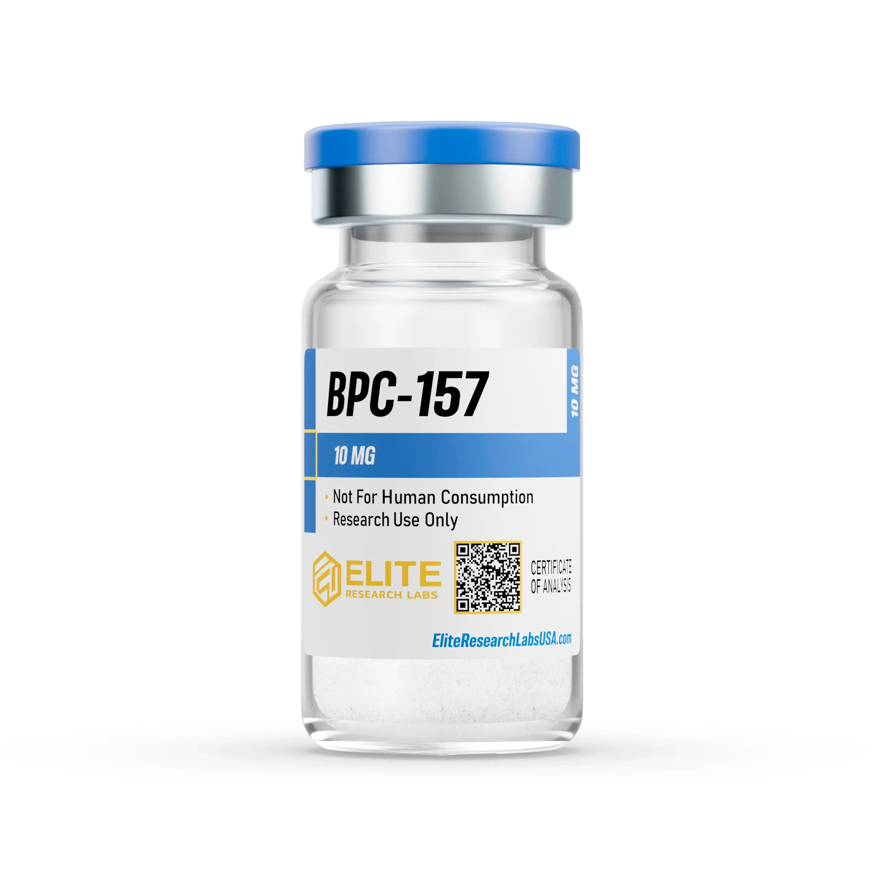 BPC-157 10mg research peptide vial by Elite Research Labs