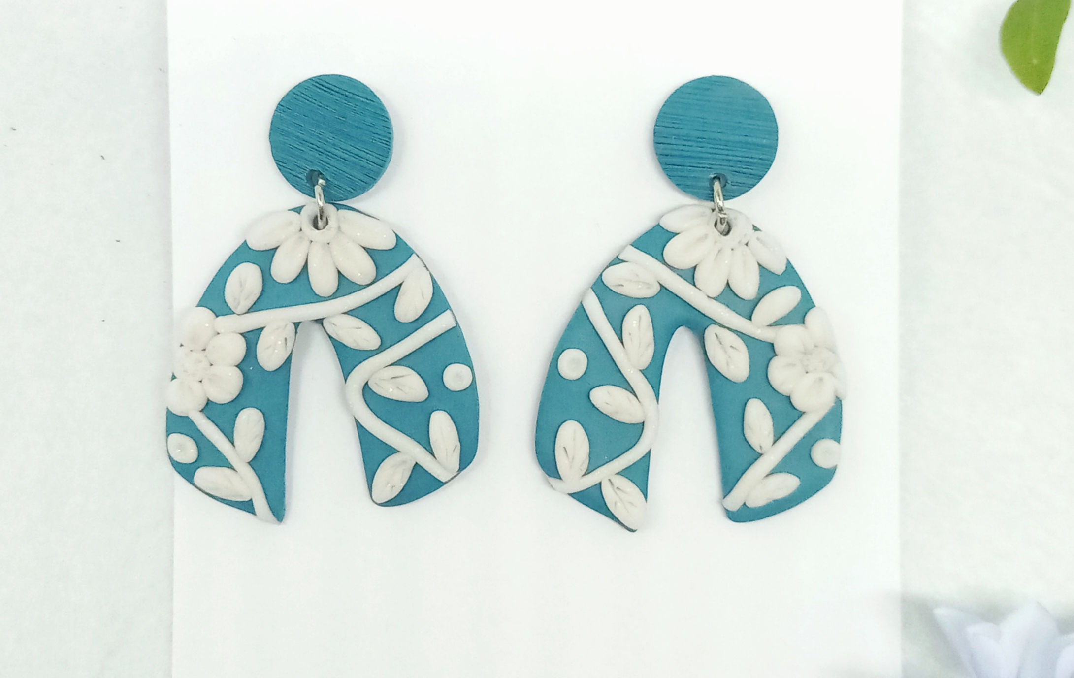 Boucles d'oreilles en argile polymere 
