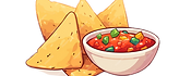 cartoon-illustration-bowl-salsa-corn-chi