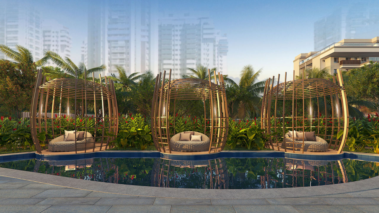 Gaea apartamentos, Garden e coberturas lineares de 123 m² a 365 m²