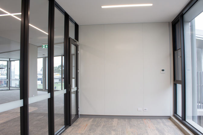 BACH WriteWall installed inside a learning space.