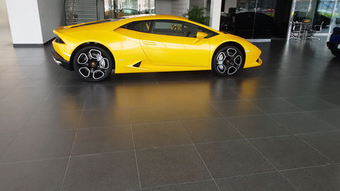 Yellow lamborghini huracan ceramic coated