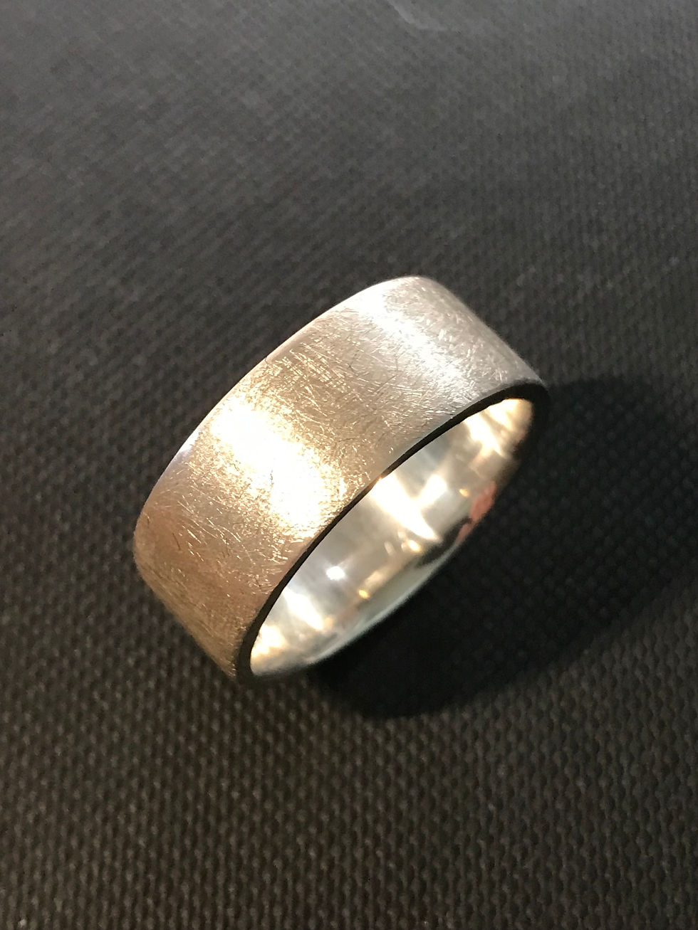 Handgeschmiedeter Bandring 925er Sterling Silber