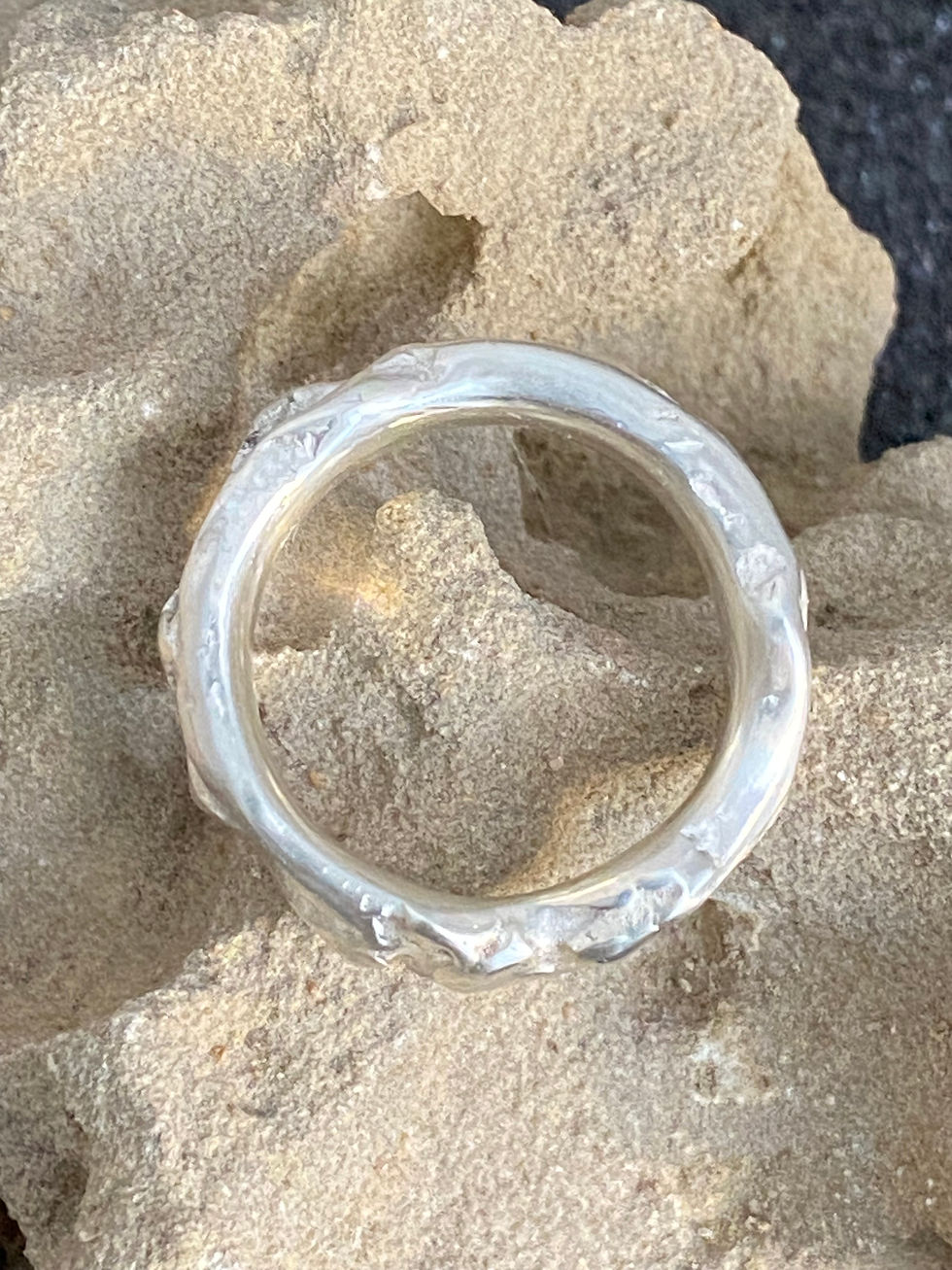 Miniaturbild: Handgeschmiedeter Ring 925er Sterling Silber