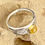 Miniaturbild: Diamantring 925 Sterling Silber mit 900er Goldfassung