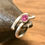 Miniaturbild: Rubin Ring 925er Sterling Silber geschmiedet