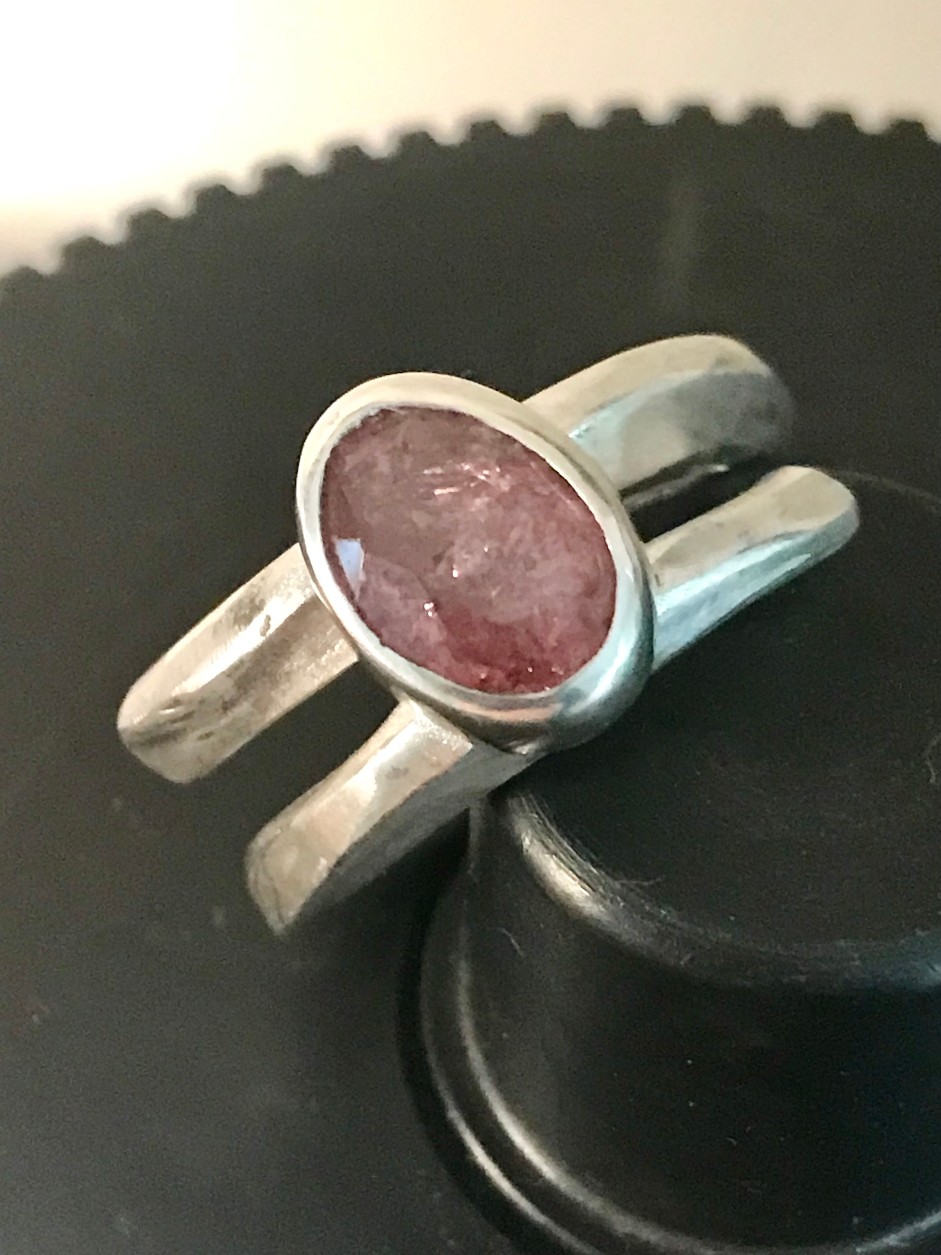 Turmalin Ring 925er Sterling Silber geschmiedet Unikat