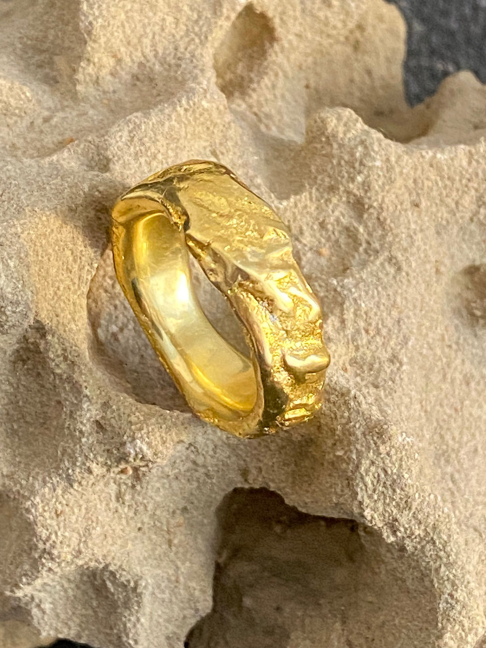 Miniaturbild: Geschmiedeter Ring 999,9 Feingold Einzelstück