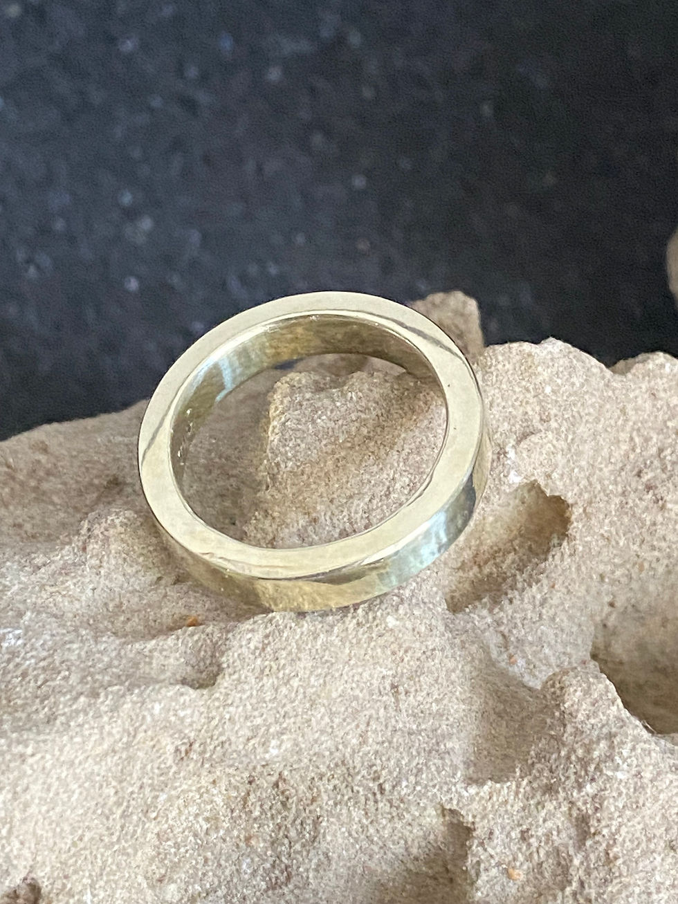 Eleganter Bandring in 585 Gold Gr 57