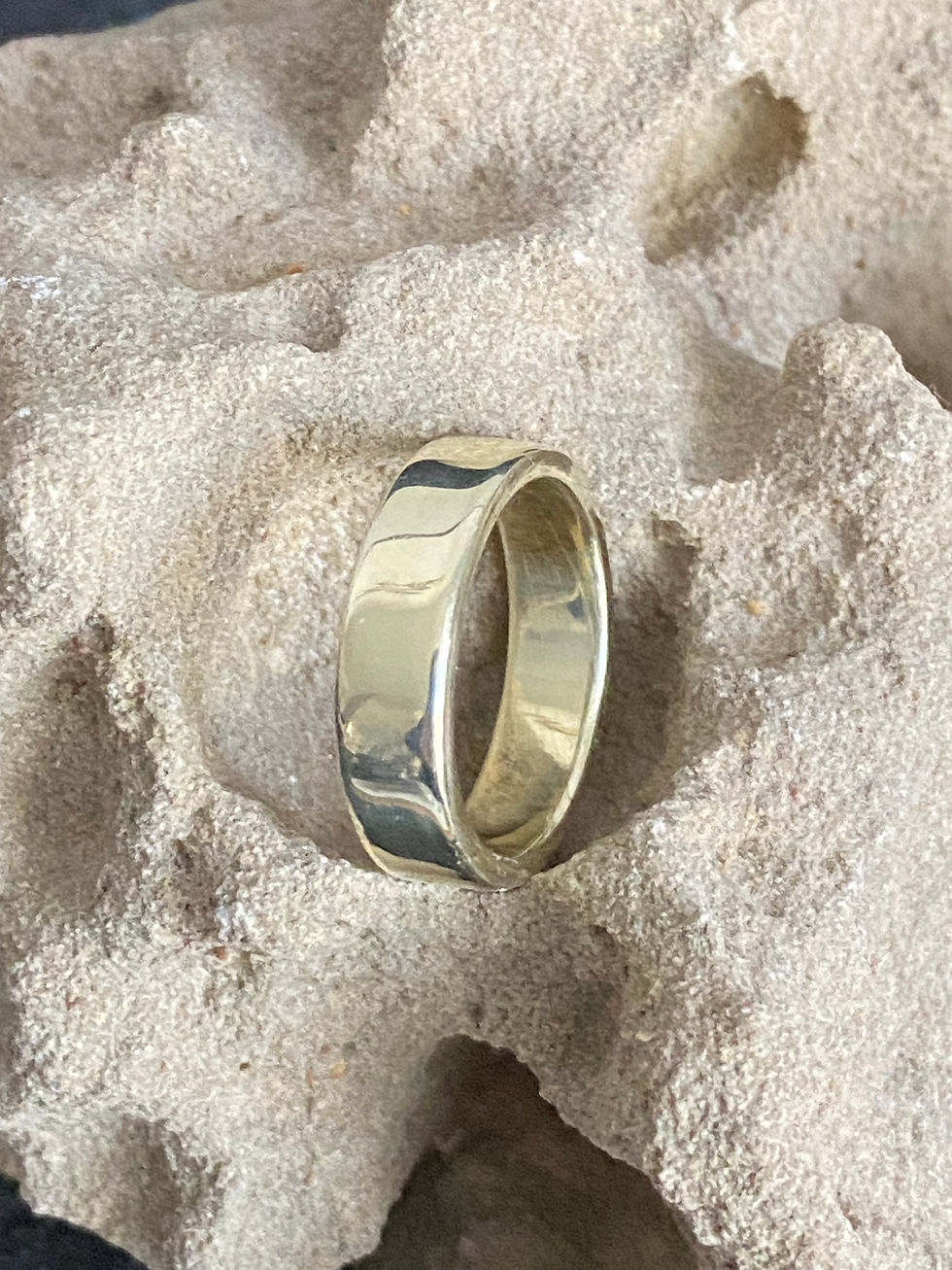 Miniaturbild: Zarter Bandring in 585 Gold Gr 51
