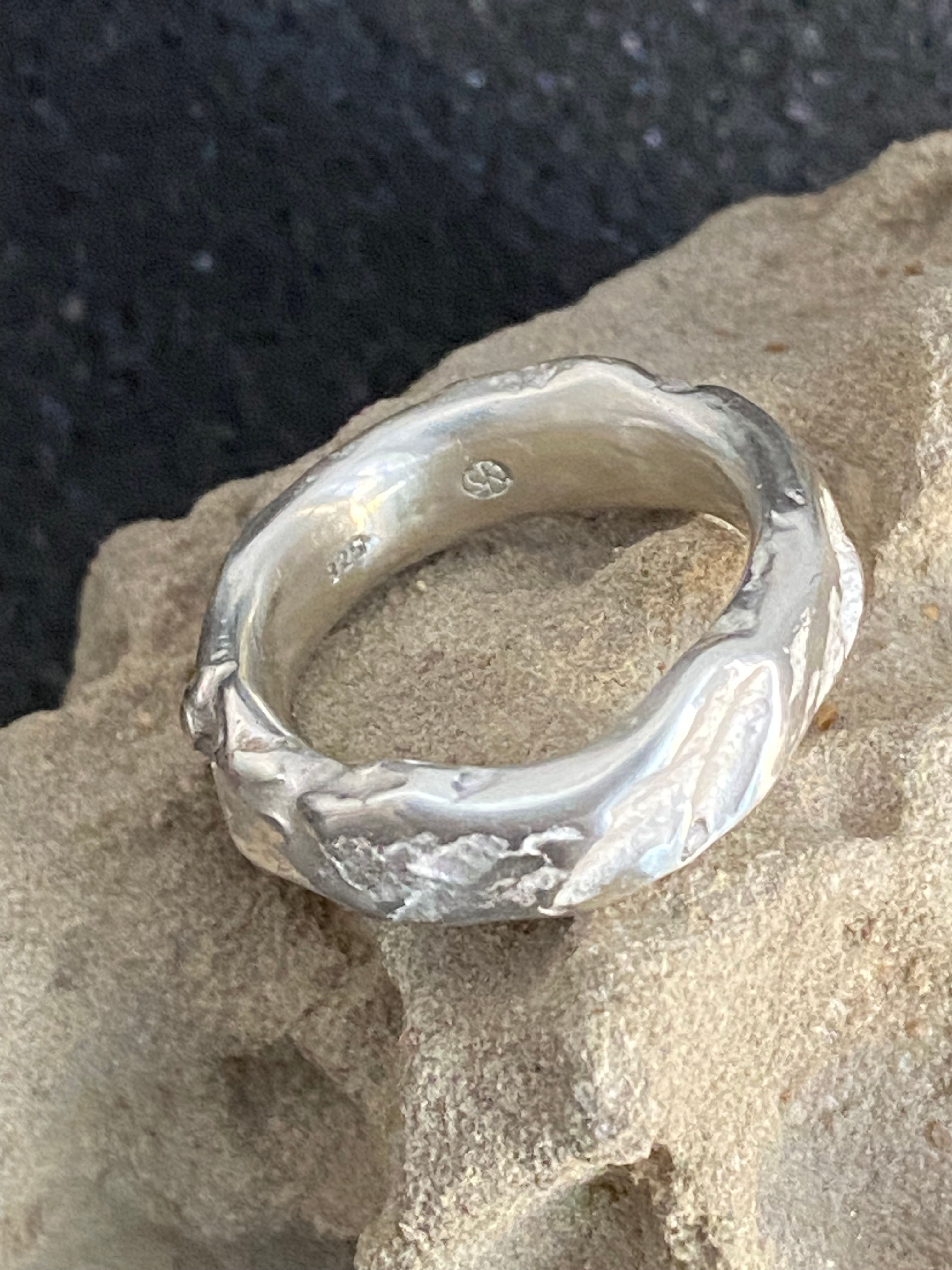 Handgeschmiedeter Ring 925er Sterling Silber