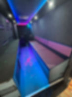 Interior of a GameVan Garage gallery mobile gaming trailer.