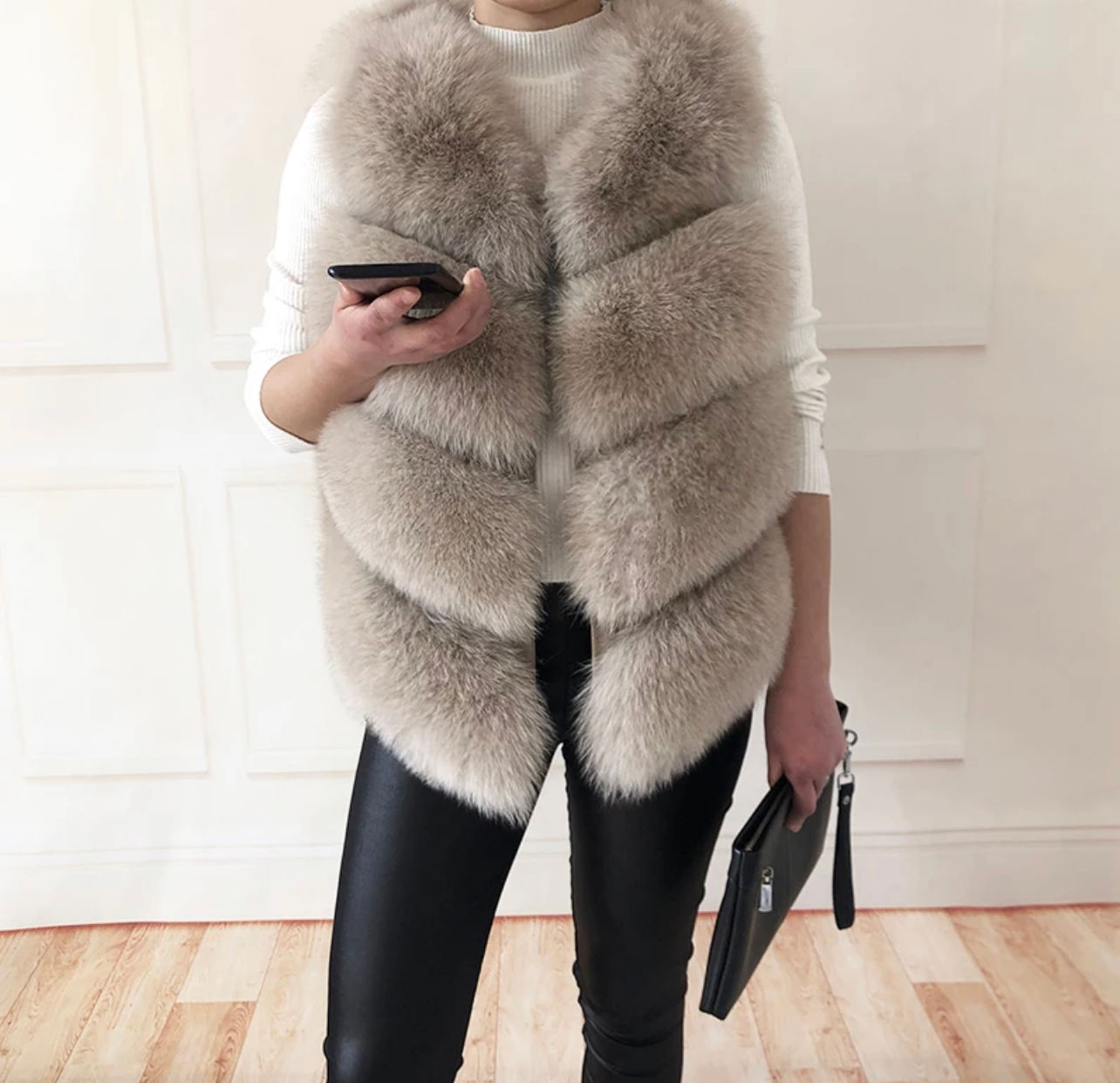 Chevron SALE Fox Fur