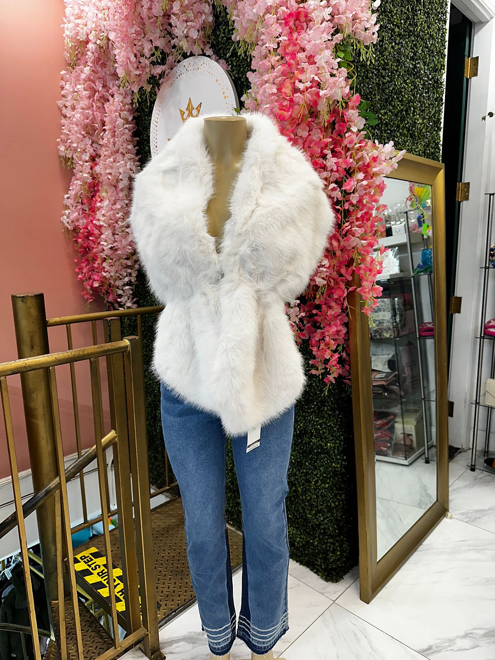 Thumbnail: Queens Girl Faux Fur Shawl Top
