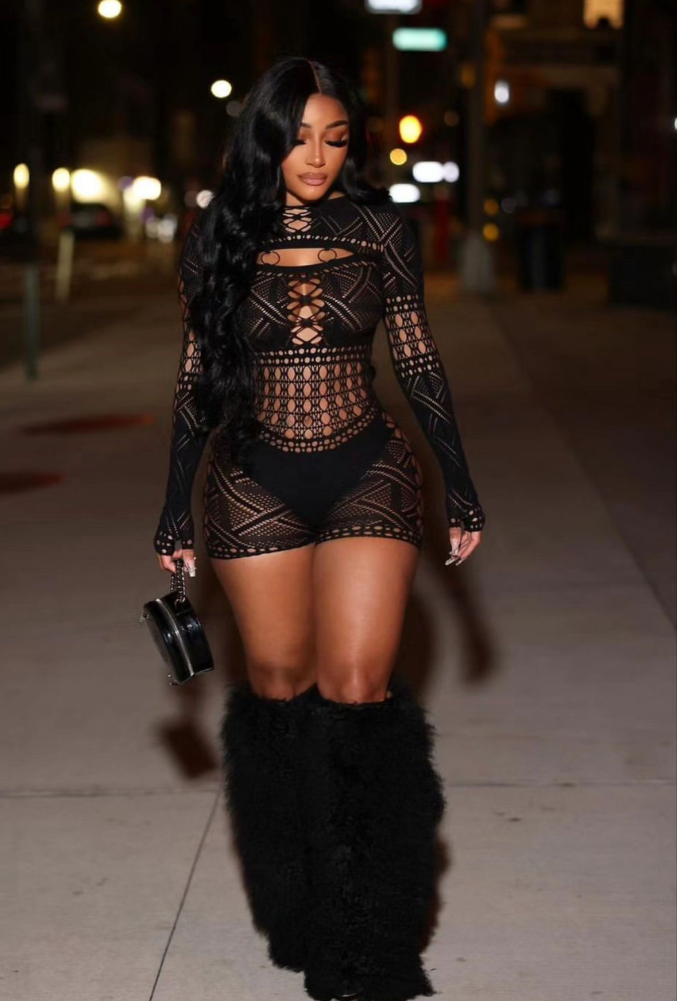 Thumbnail: Kerri Mongolian Lamb Knee High Boot