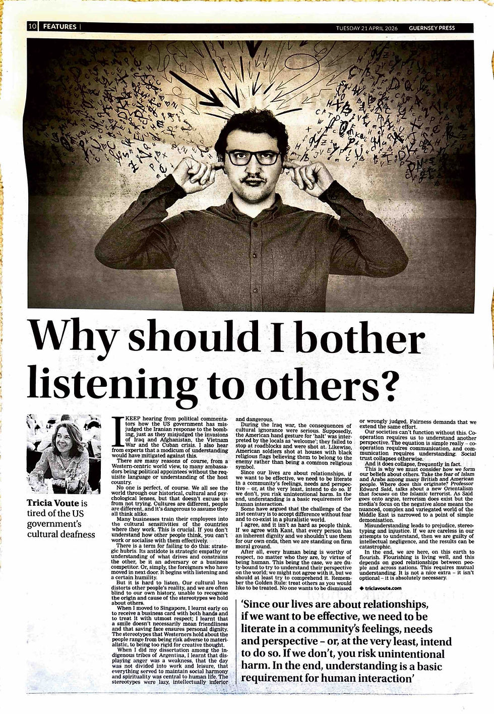 Why Should I Bother Listening to Others? (21.04.2026)