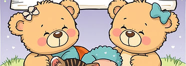 2 teddy bears, sign says _Our Little Dreamers_ also babies sleeping.jpg