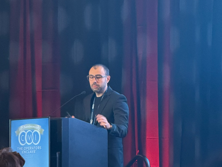 Dr Megaly presents an invited lecture on small vessel coronary disease PCI at CVI 2026 in Denver, colorado
