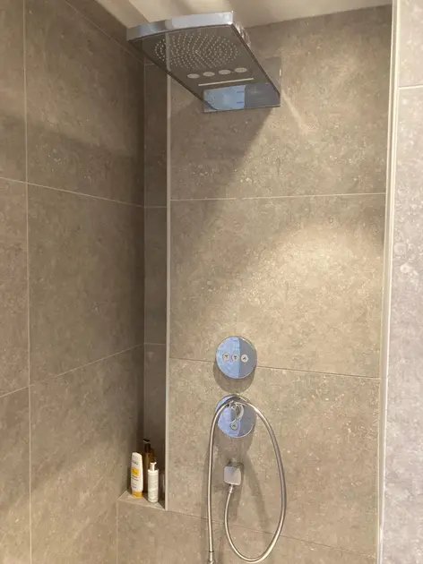 pose encastré, mitigeur, douche, niche carrelé 