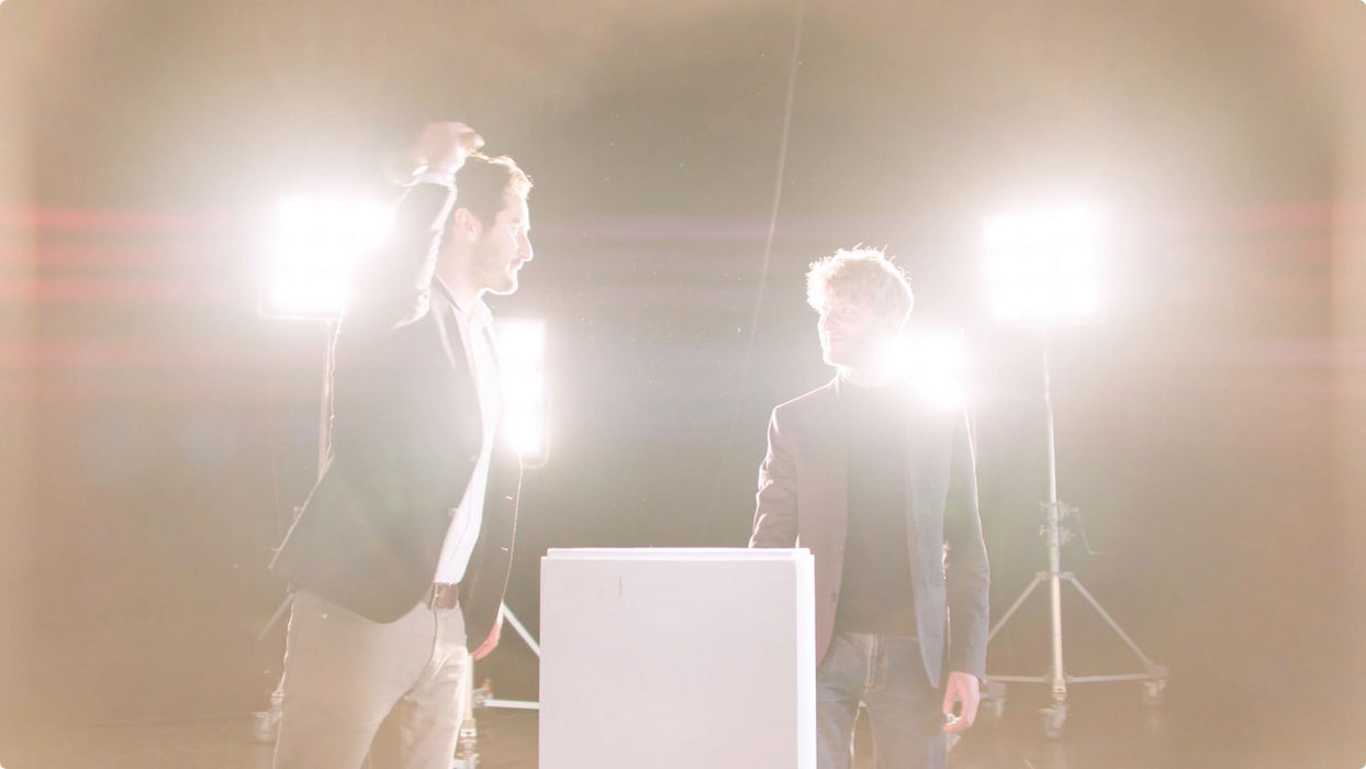 Director, Copywriting, Concept: Matt Schoemer, STARRING: Laurin Hahn (CEO), Jona Christians (CEO), Navina Pernsteiner, Employers, EXECUTIVE PRODUCER: Bruno Fritzsche, DOP: Josua Staebler, GAFFER: Thorsten Baier, SET DESIGN: Linda Sollacher, PROPS: Lisa Geller, COSTUME: Gesa Brahms, GRIP: Bjoern Ruppin