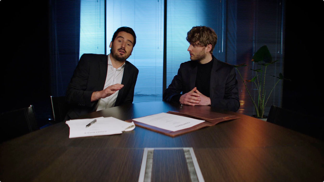 Director, Copywriting, Concept: Matt Schoemer, STARRING: Laurin Hahn (CEO), Jona Christians (CEO), Navina Pernsteiner, Employers, EXECUTIVE PRODUCER: Bruno Fritzsche, DOP: Josua Staebler, GAFFER: Thorsten Baier, SET DESIGN: Linda Sollacher, PROPS: Lisa Geller, COSTUME: Gesa Brahms, GRIP: Bjoern Ruppin