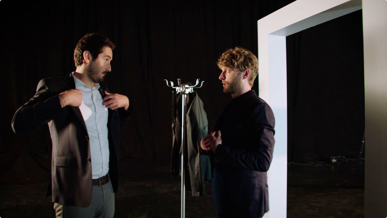 Director, Copywriting, Concept: Matt Schoemer, STARRING: Laurin Hahn (CEO), Jona Christians (CEO), Navina Pernsteiner, Employers, EXECUTIVE PRODUCER: Bruno Fritzsche, DOP: Josua Staebler, GAFFER: Thorsten Baier, SET DESIGN: Linda Sollacher, PROPS: Lisa Geller, COSTUME: Gesa Brahms, GRIP: Bjoern Ruppin