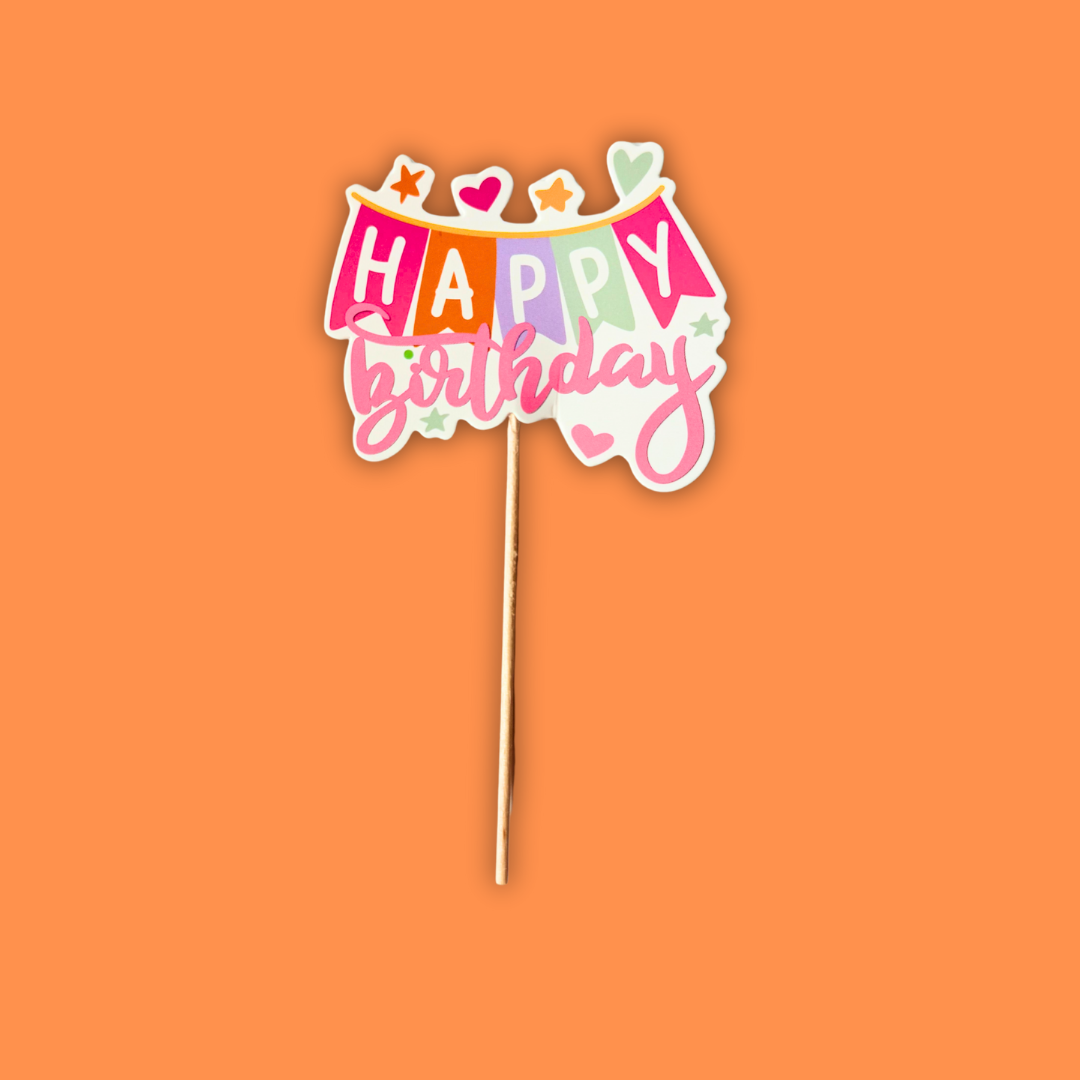 Happy Birthday Cupcake Topper