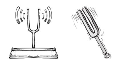 drawing of two tuning forks