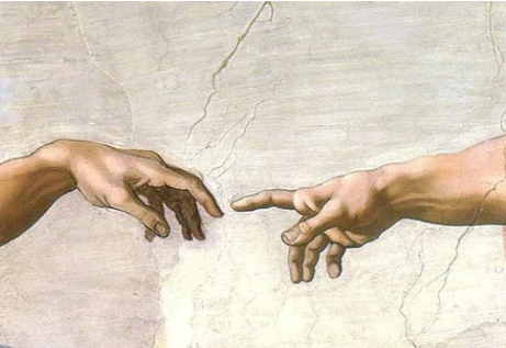 Detail from The Creation of Adam by Michelangelo