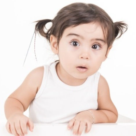 Young girl with curious expression