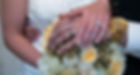 Wedding Rings with bouquet