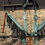 Thumbnail: Turquoise & Clear Crystal Bridle Breast Collar Set Fringe